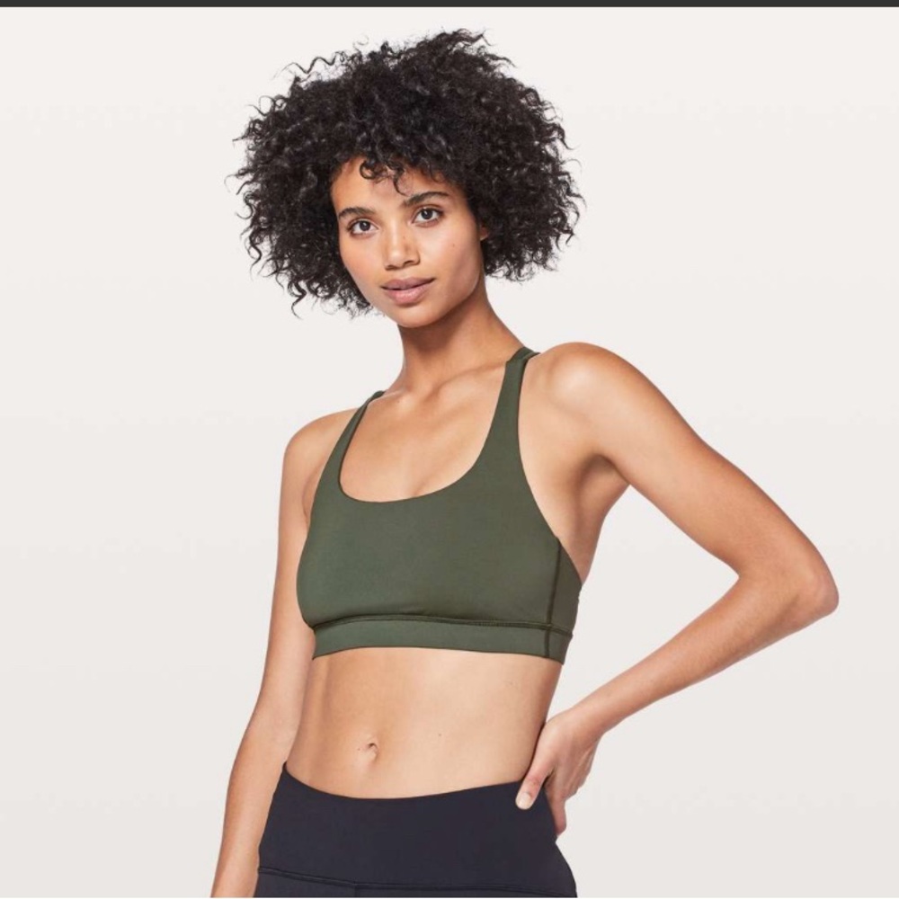 Lululemon Energy Bra Calo Green